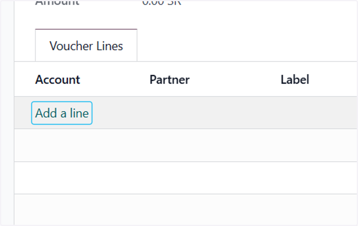 Click on Add a line