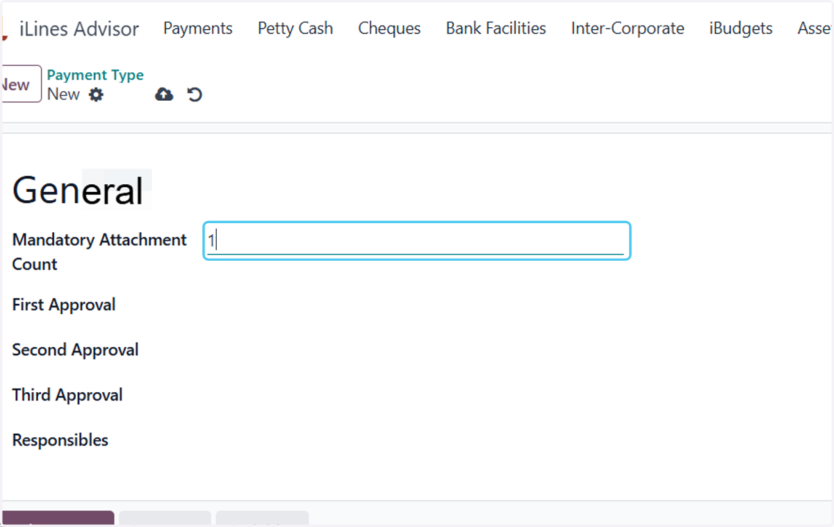 Type Mandatory Attachment Count "1 or more"