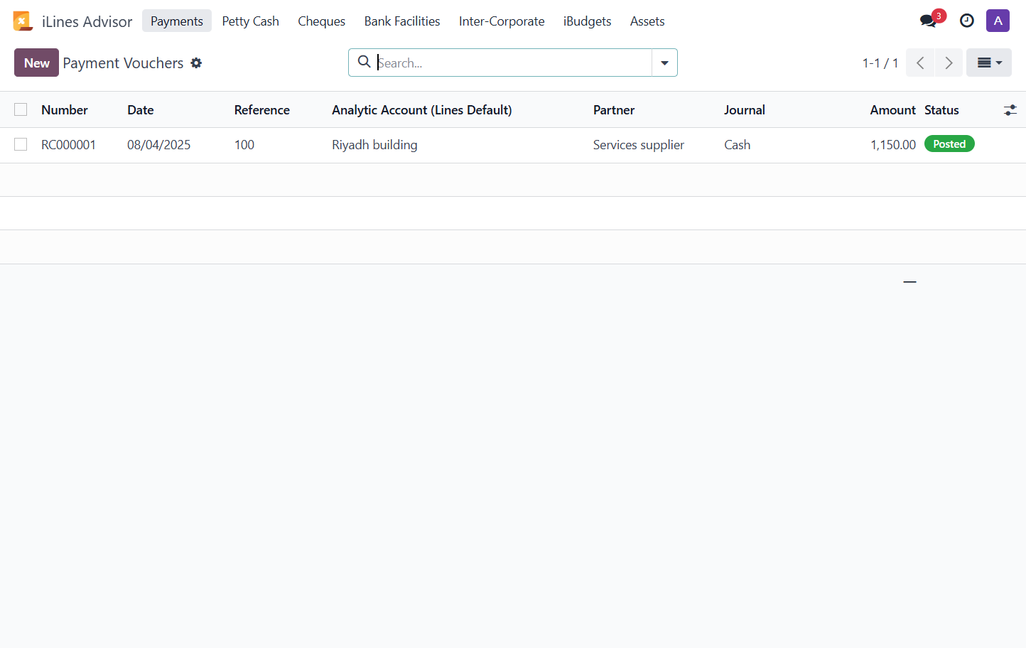 Click on Payments