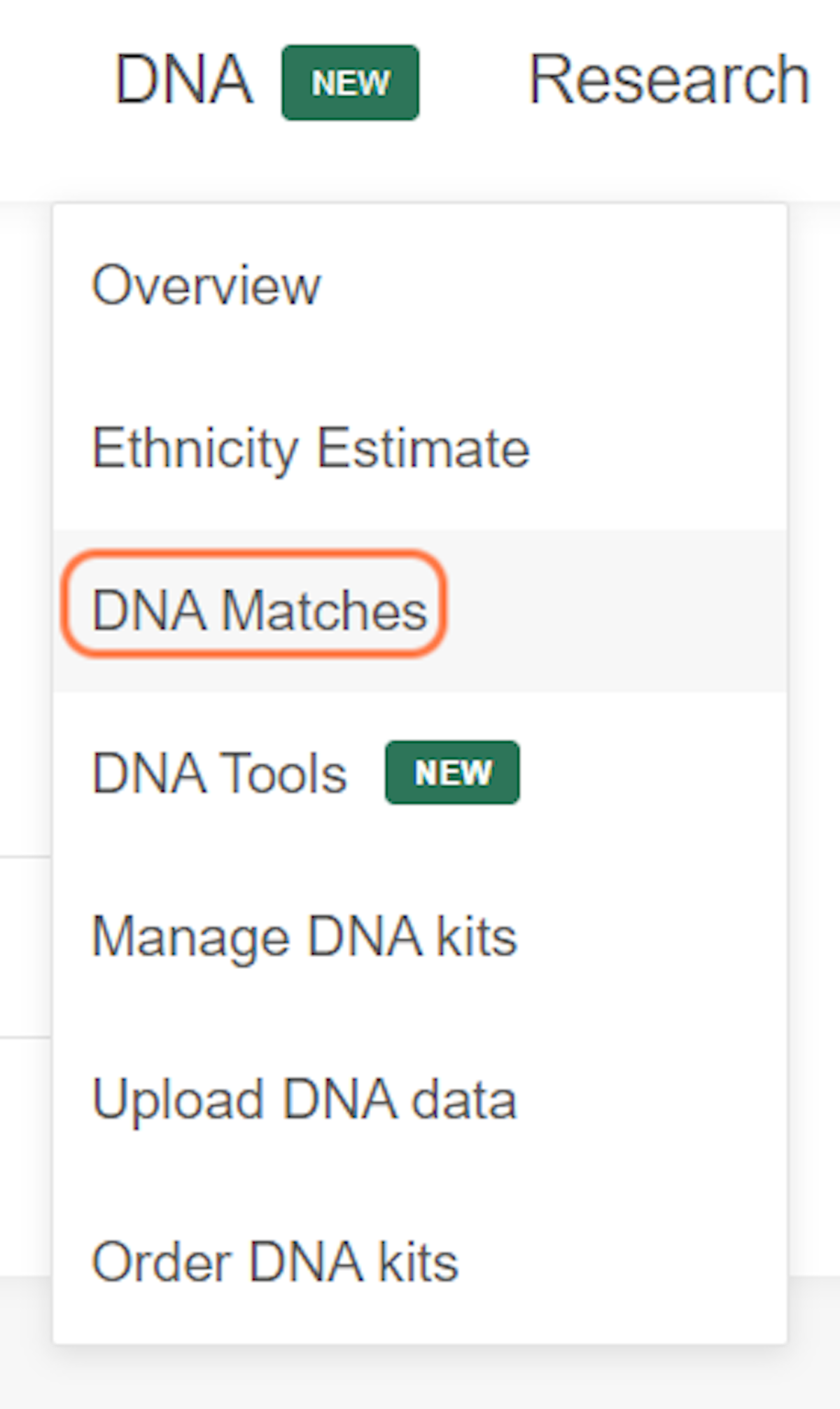 You can also see these new tools from your DNA Matches screen.