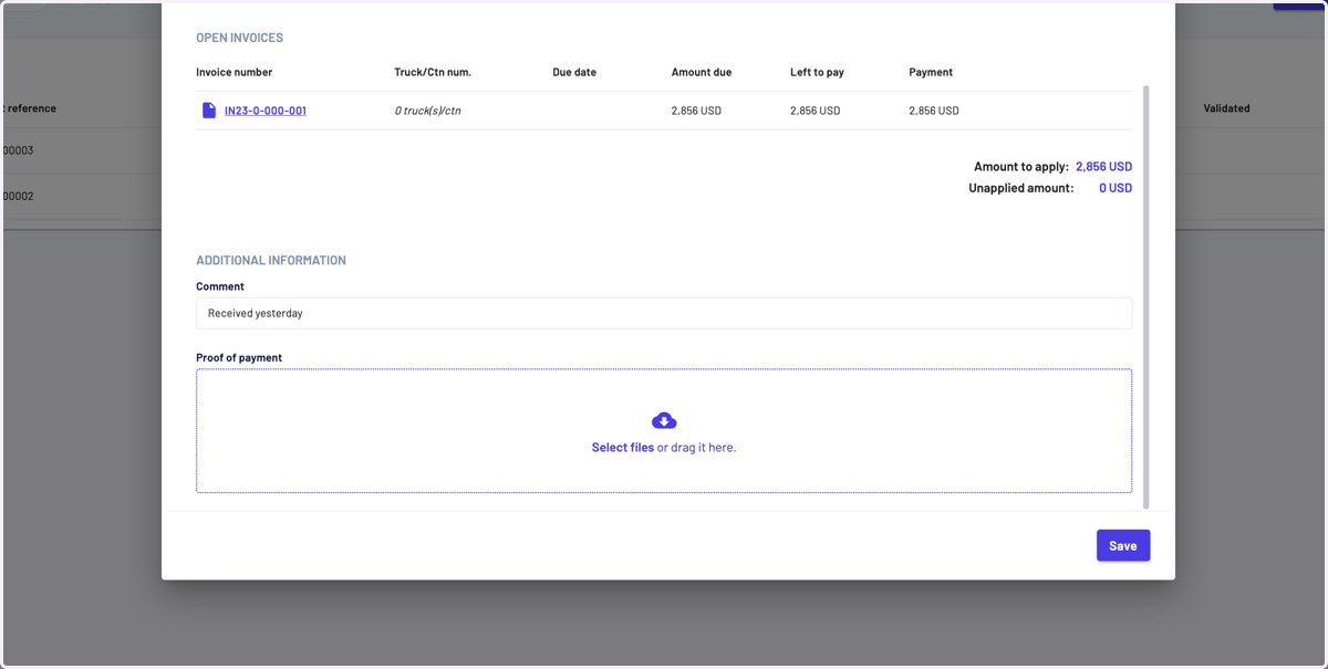 And attach a document, such as a proof of payment