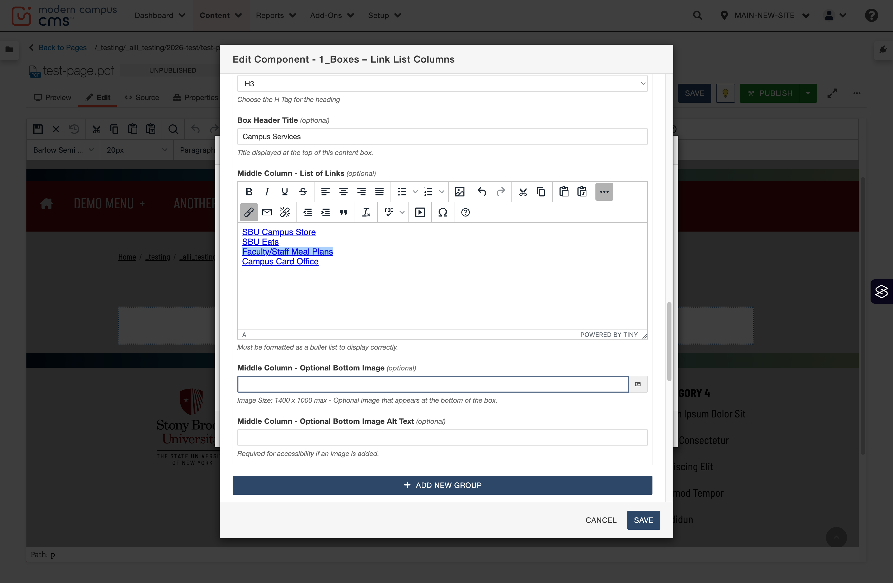 Image option area shown for the second column, indicating the image will be left blank.