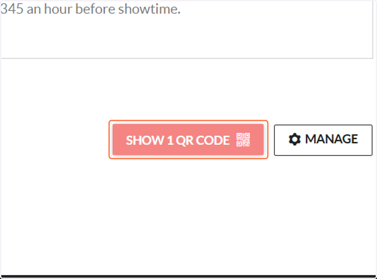 Click on SHOW 1 QR CODE