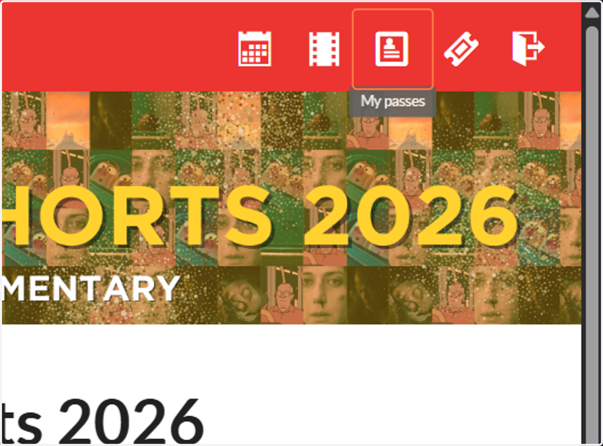 Click on My passes