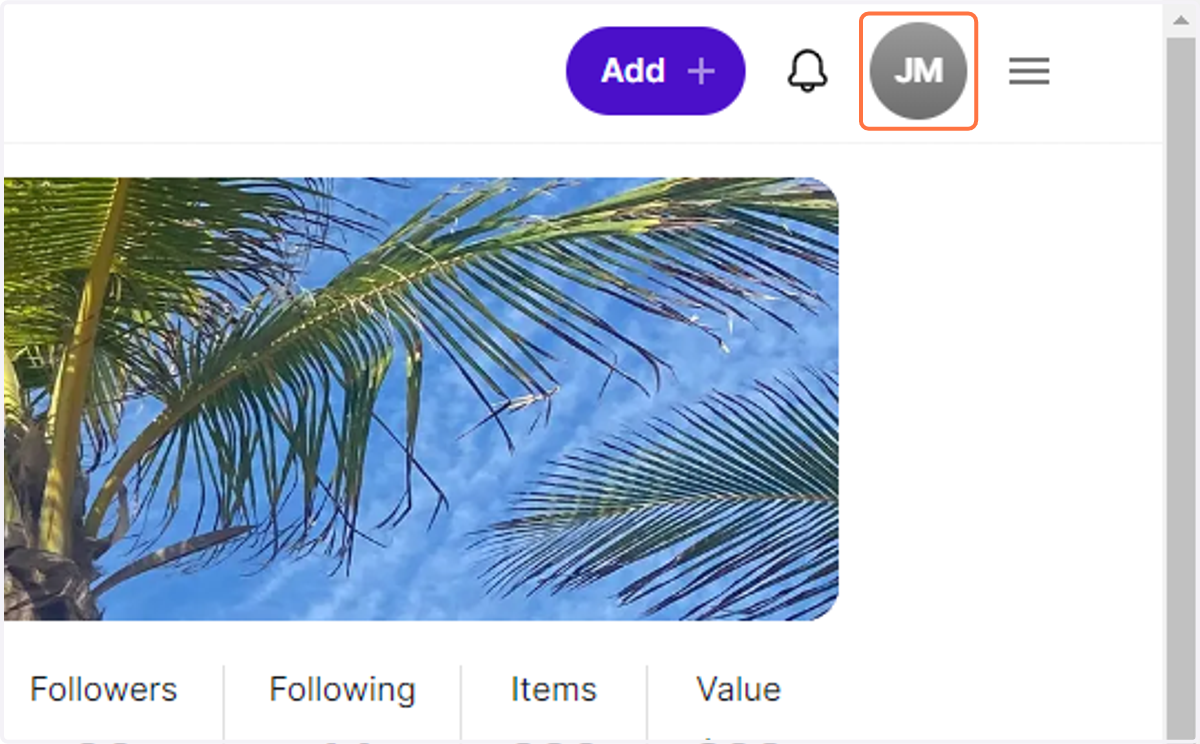 Click on your profile Icon at the top right.