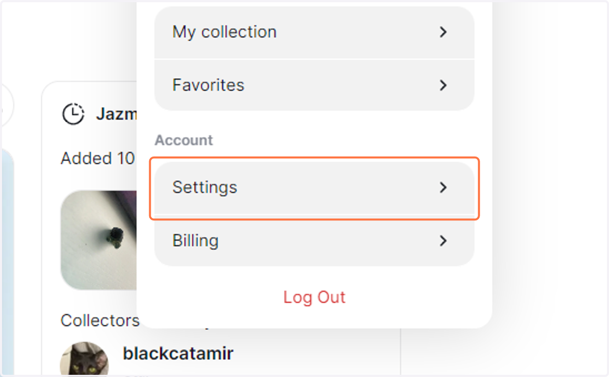 Click on Settings