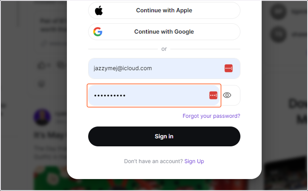 Type password