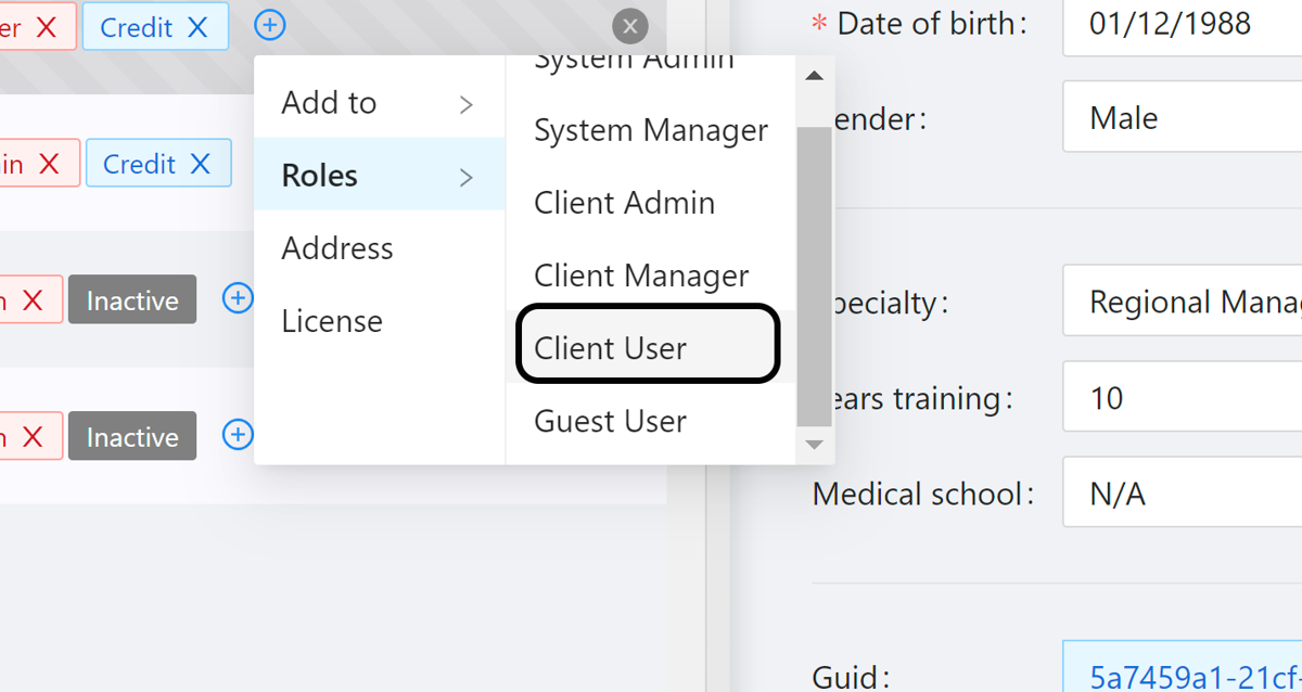 Assign Roles During Code Assigning roles