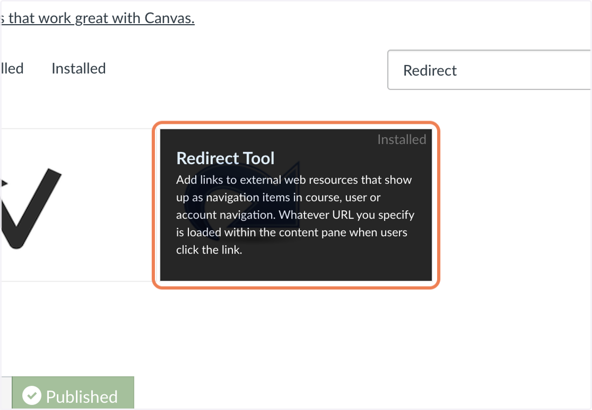 Click on Redirect.