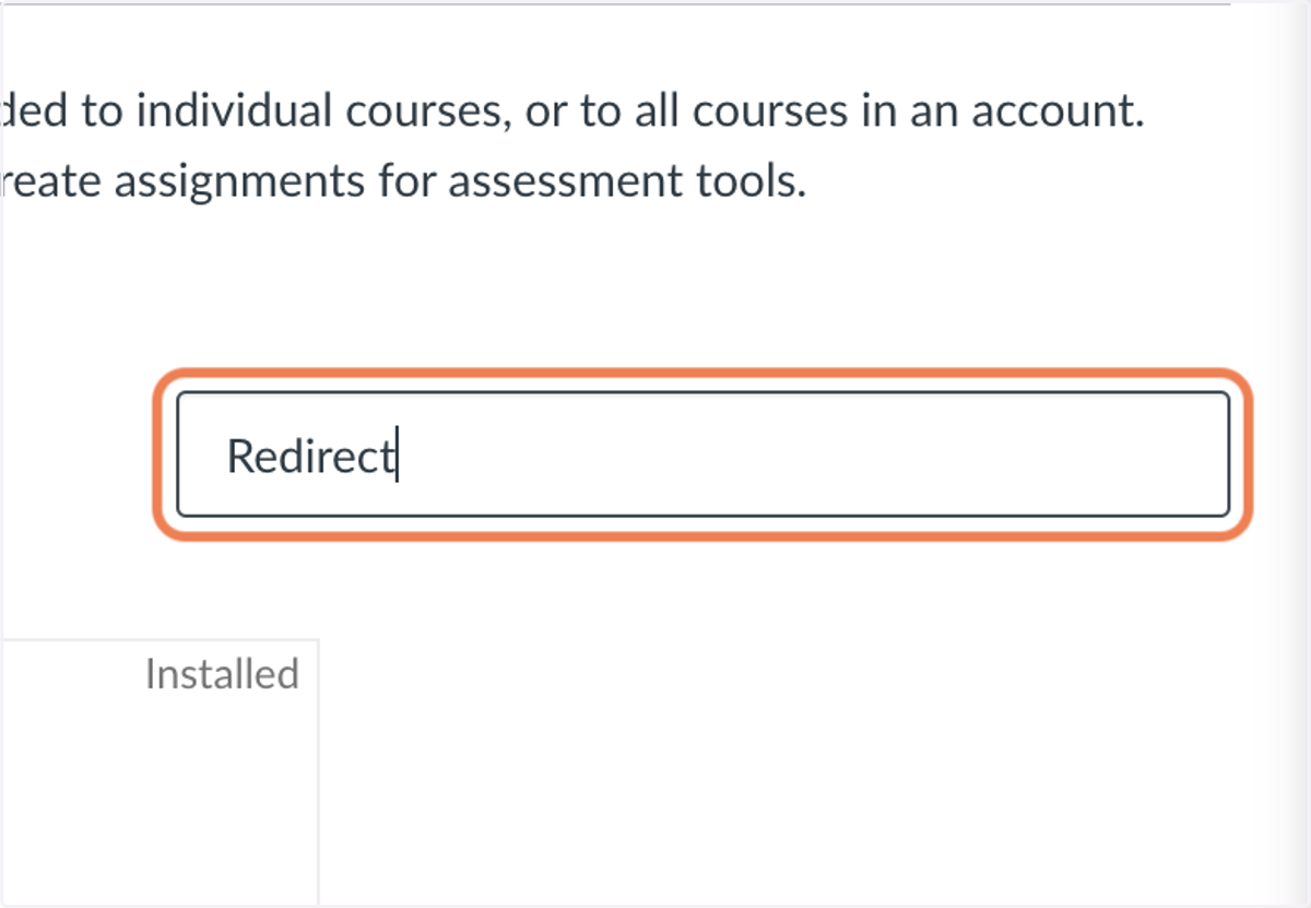Type "Redirect"