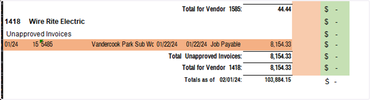 Final Step Create the Formula for AP Due invoice total