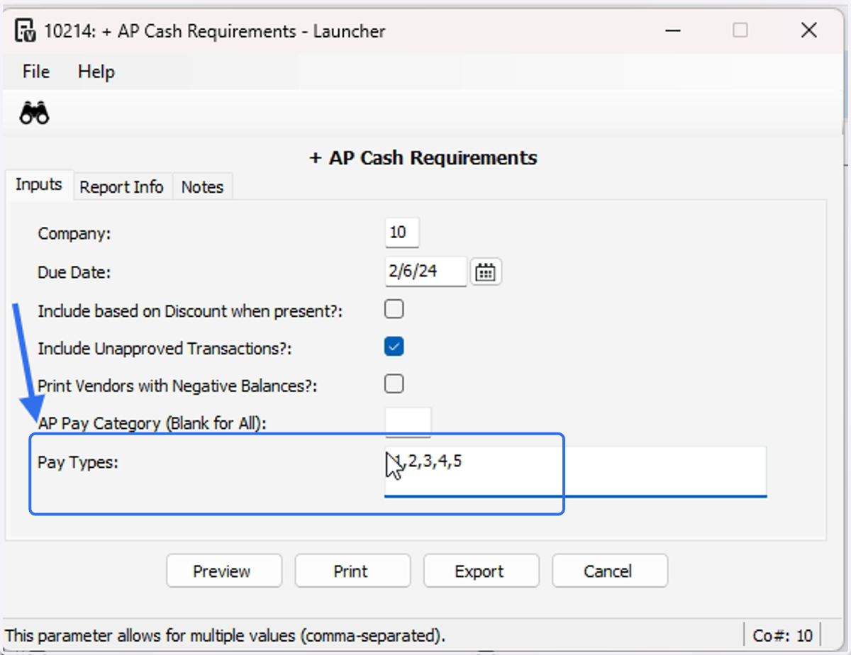 Pay Types: See Step 6 for pay types reference Cash Accounts: 1,2,3,4,5 PR Due if ever needed: 6