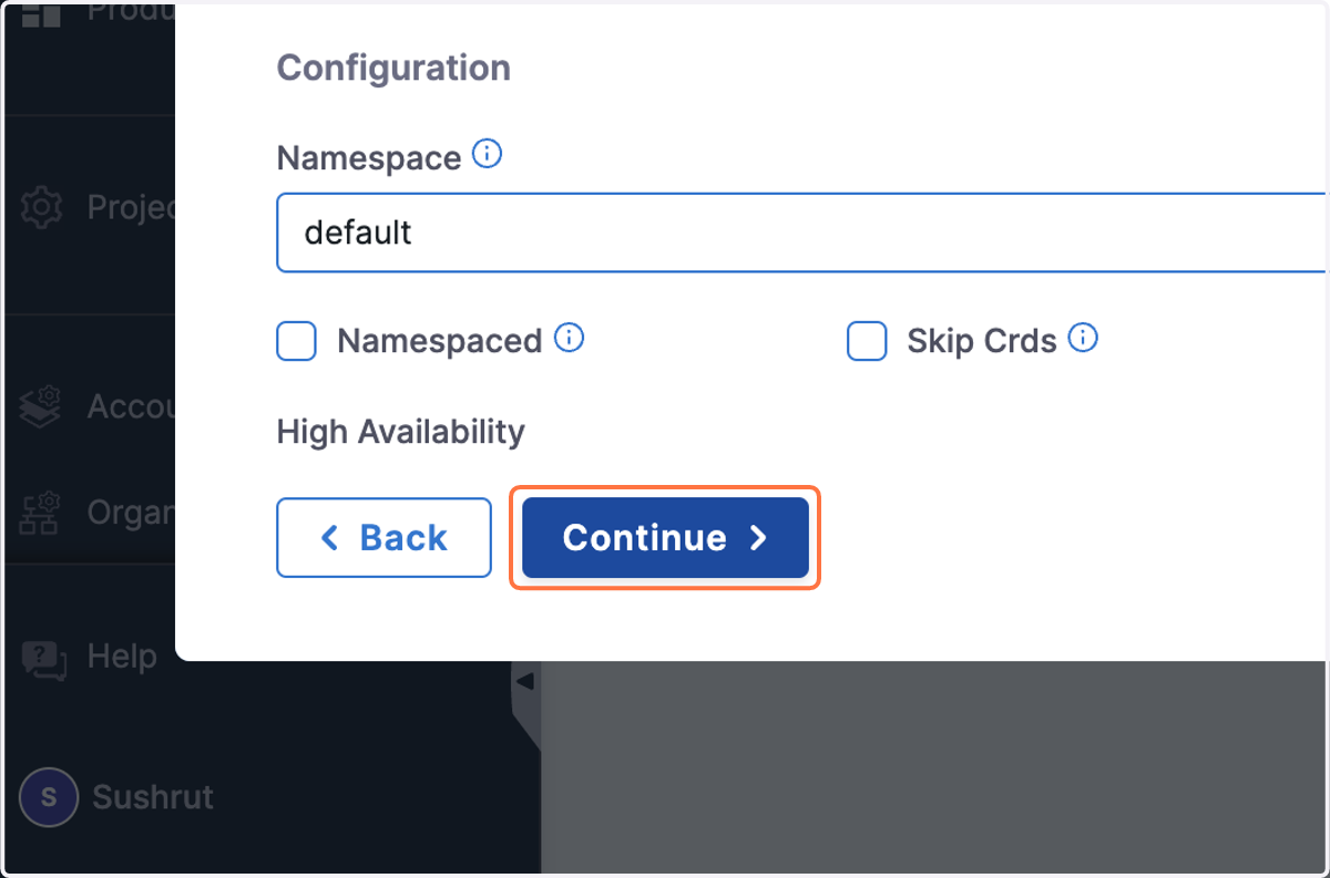 Click on Continue