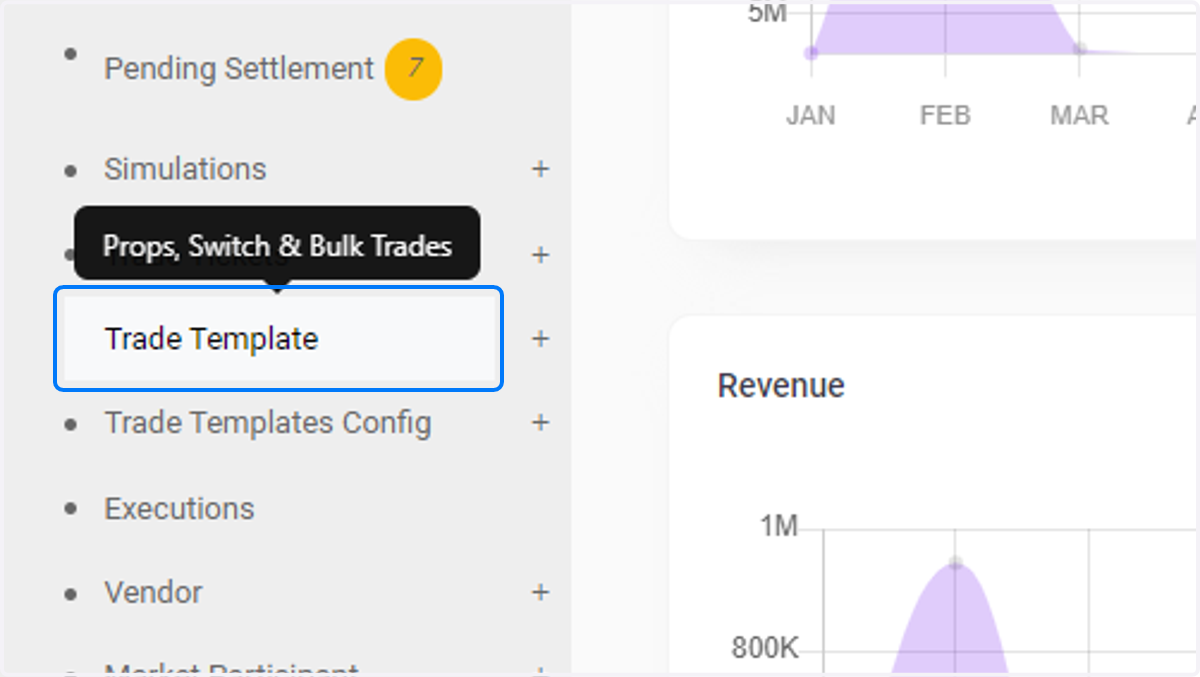 Click on Trade Template under Trading