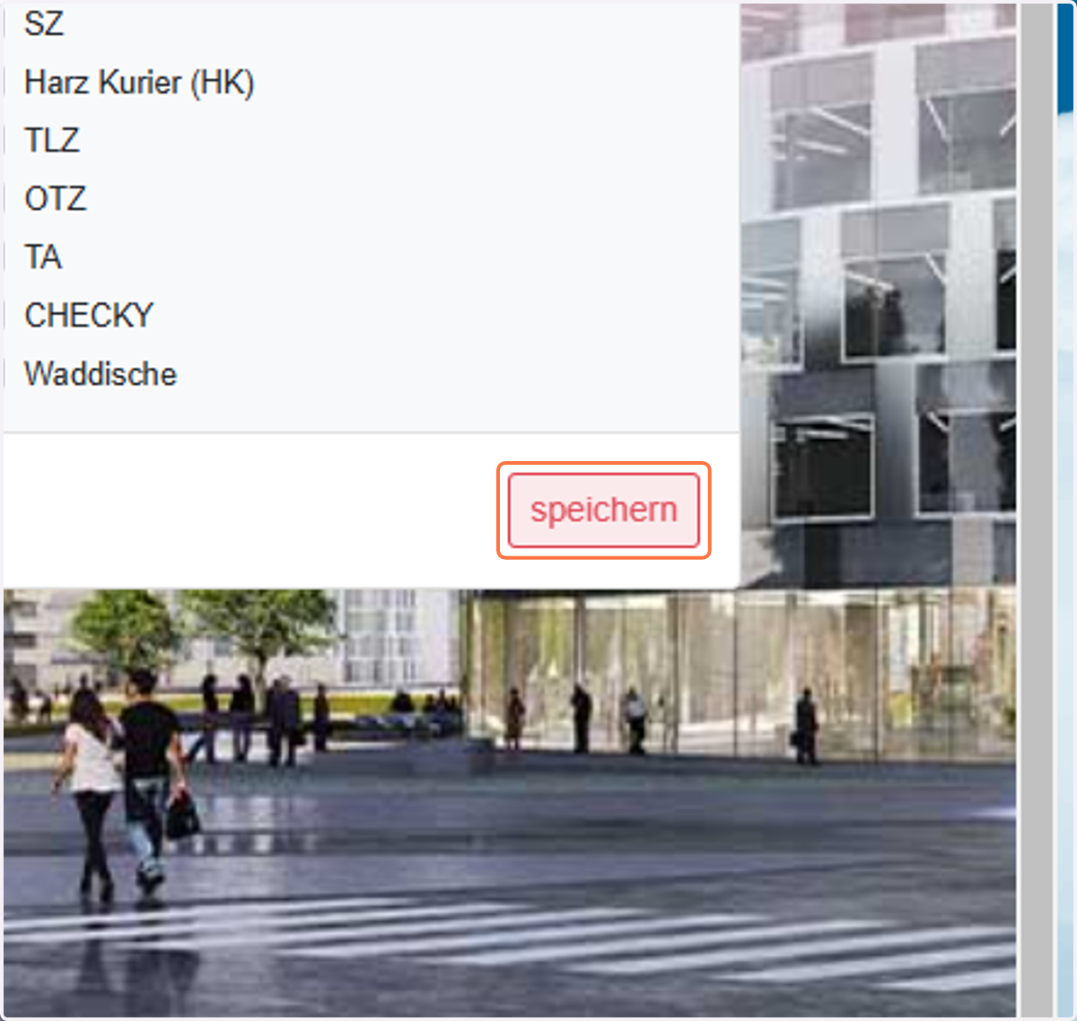 mal wieder speichern