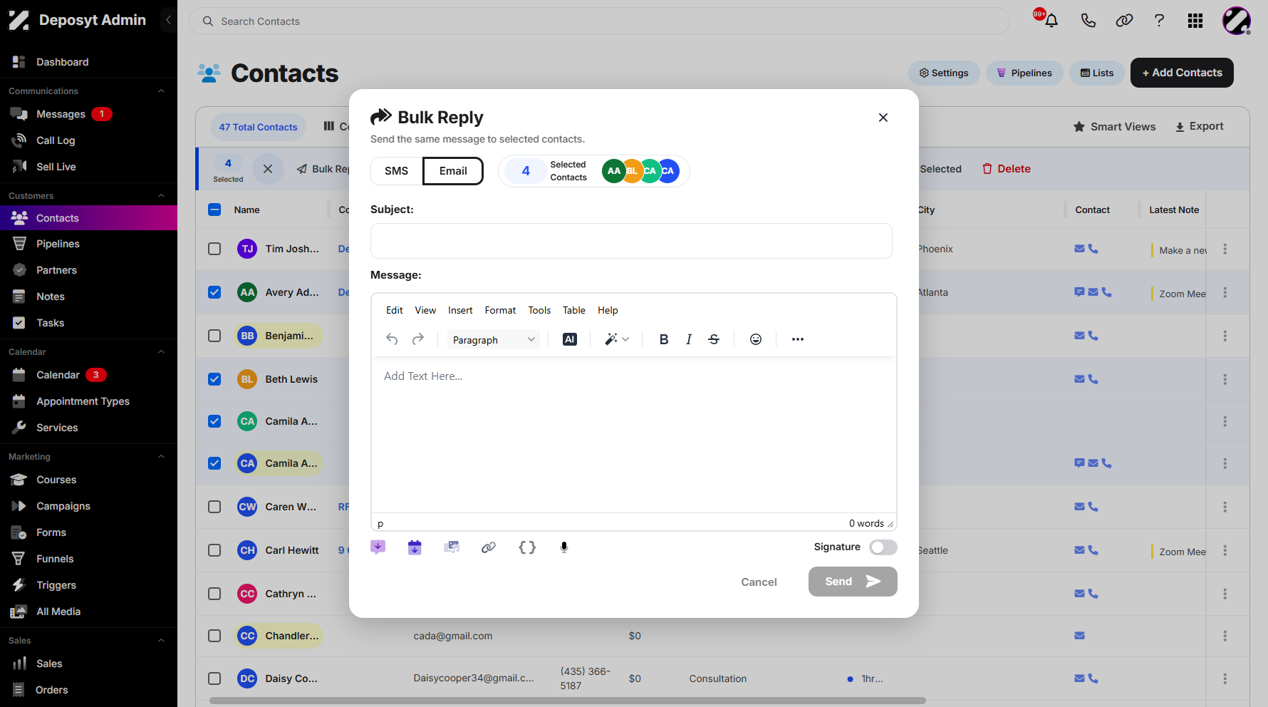 Step 7: You can also switch to Email by clicking the Email button next to SMS.