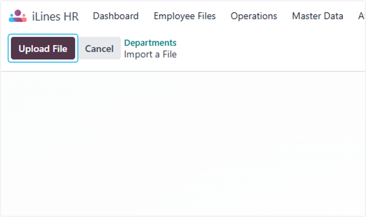 Click on Upload File