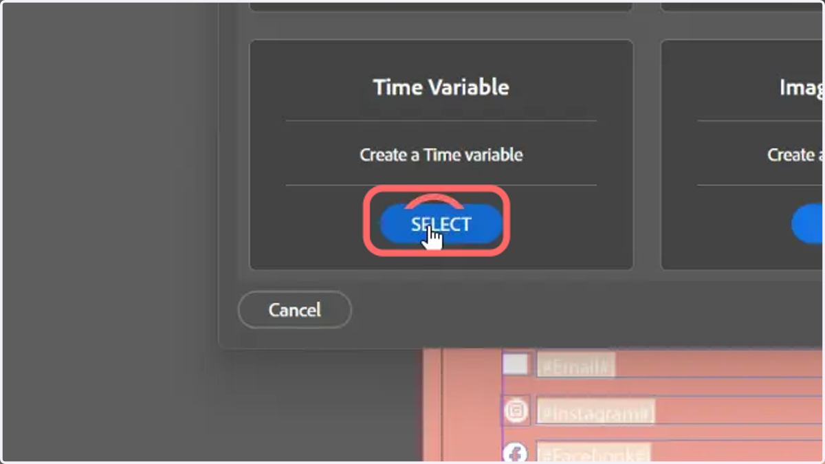 Select a Time variable