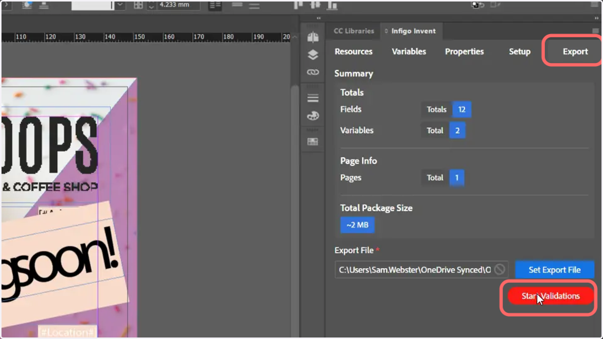 Export the template as a MEX file