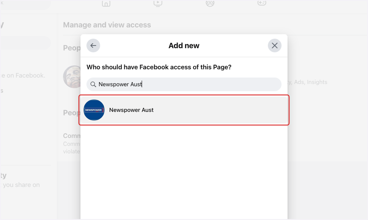 Click on the Newspower Aust profile