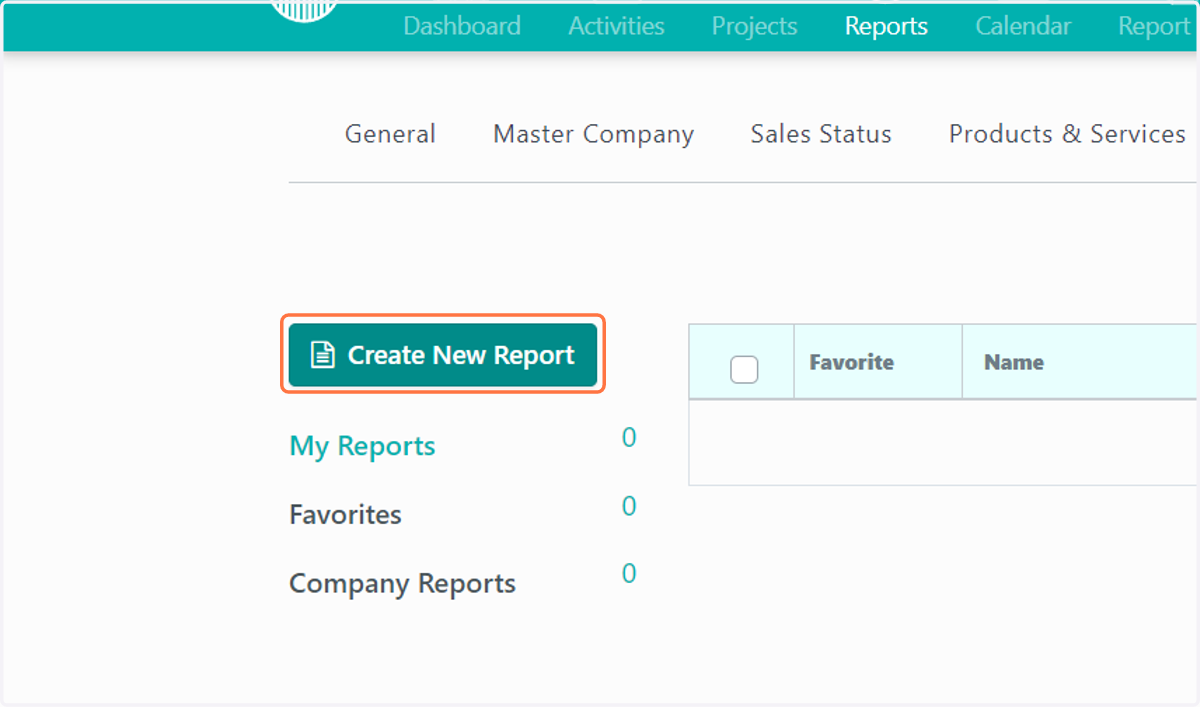 Click on Create New Report