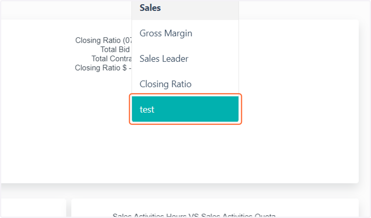 Click on custom report