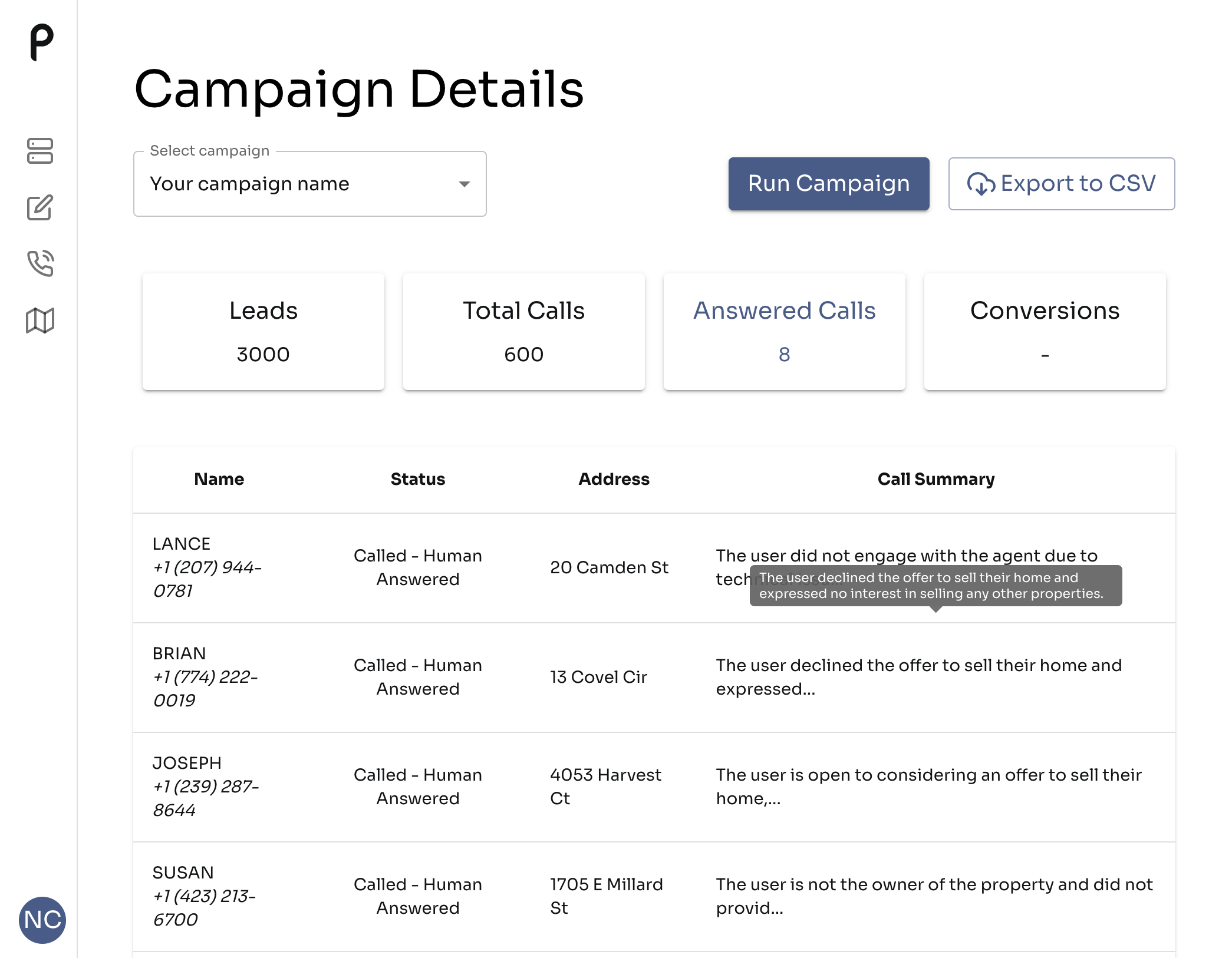 Click on rows for transcripts and detailed summaries.