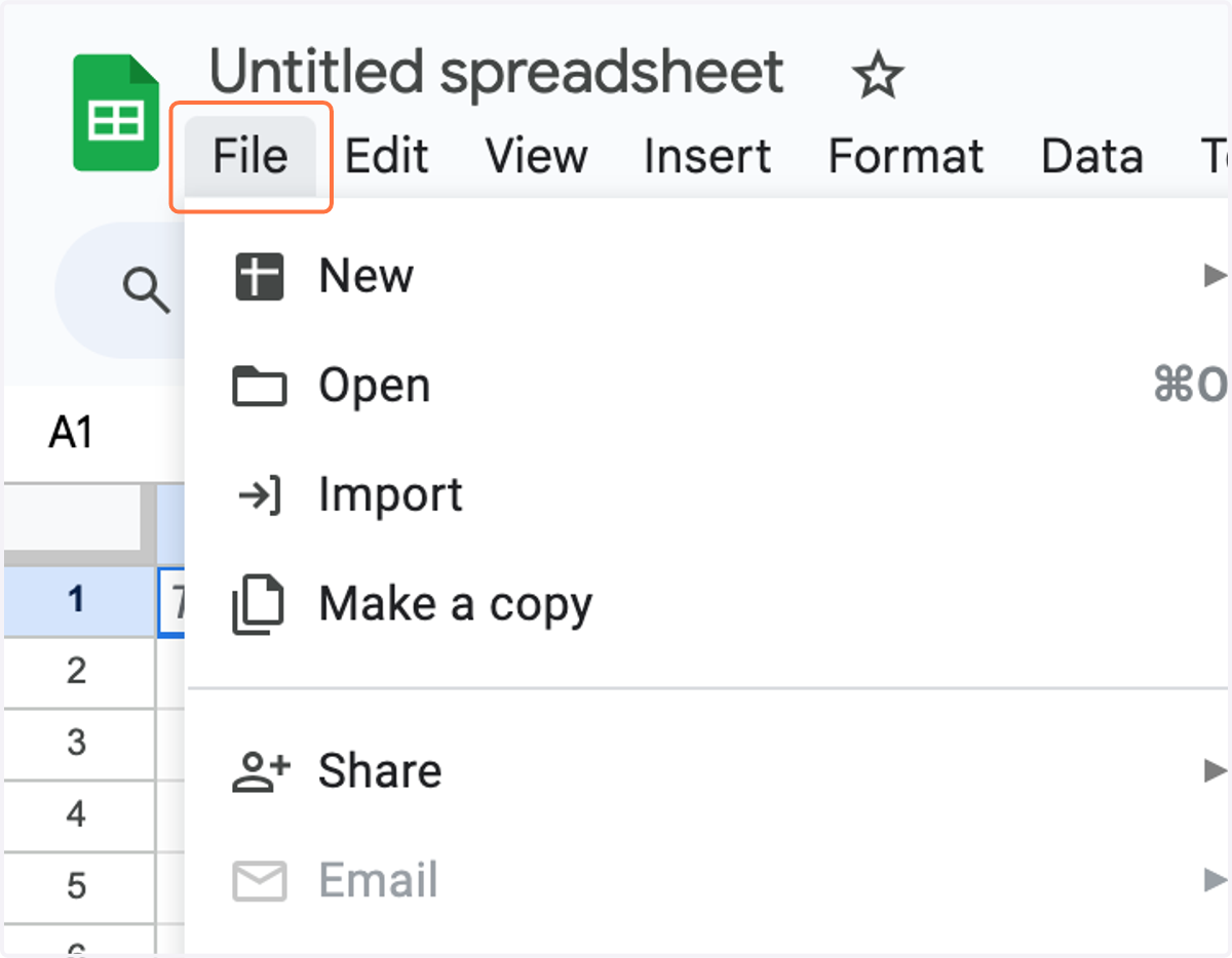 Click on file-> import