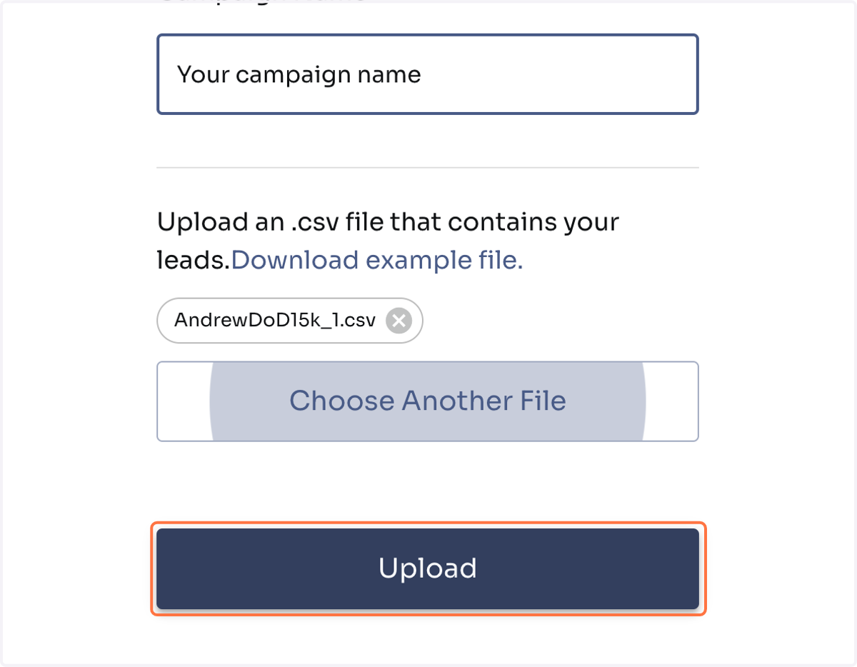 Click on Upload.
