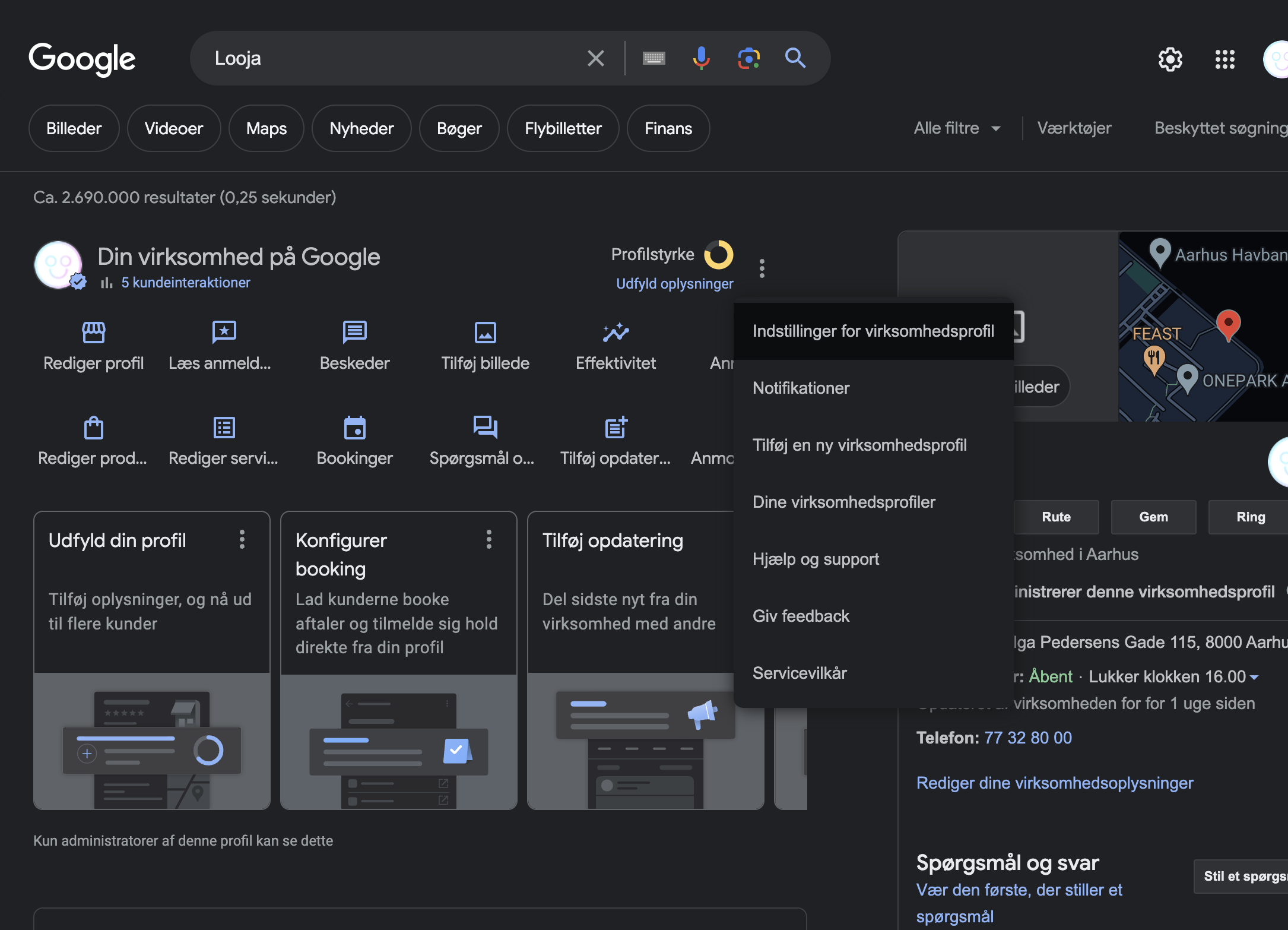 Click on Company profile settings