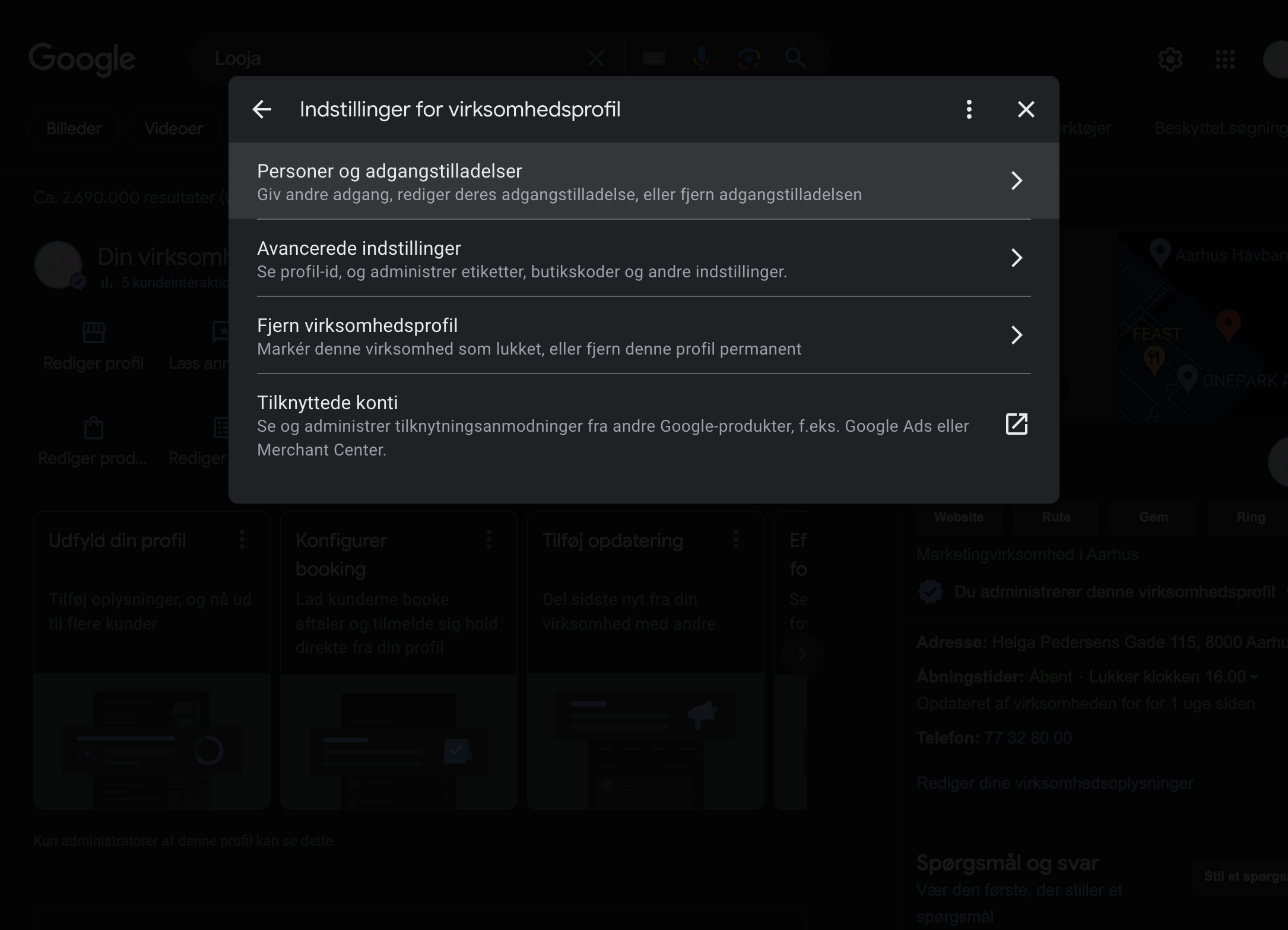 Click on Persons and access permissions…