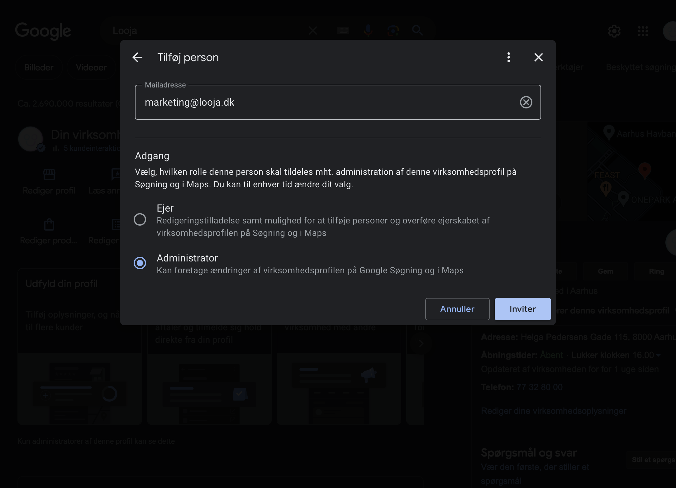 Click on Invite..