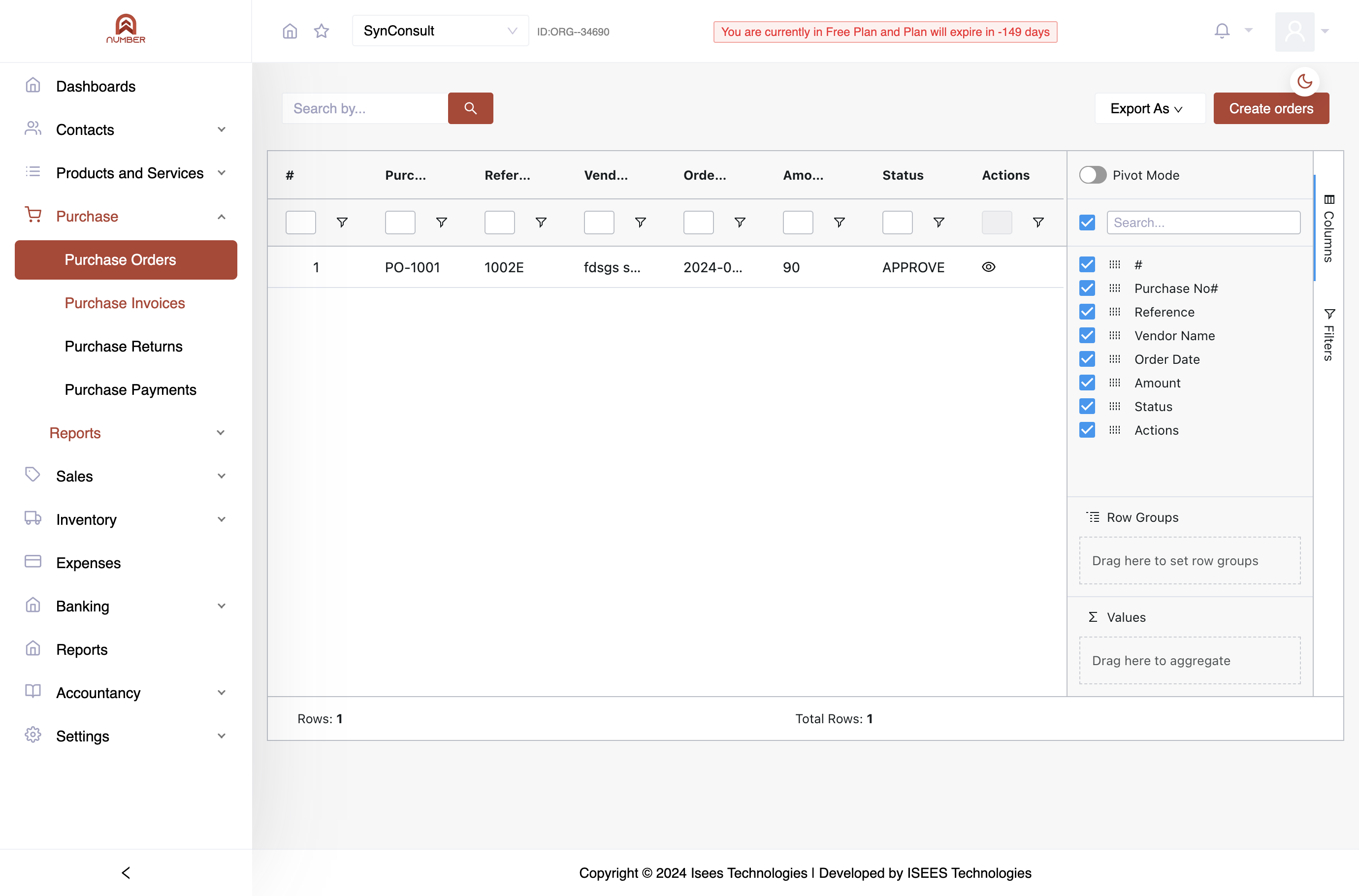 Creating Purchase Invoices: Navigate to the Purchase Invoice Menu.