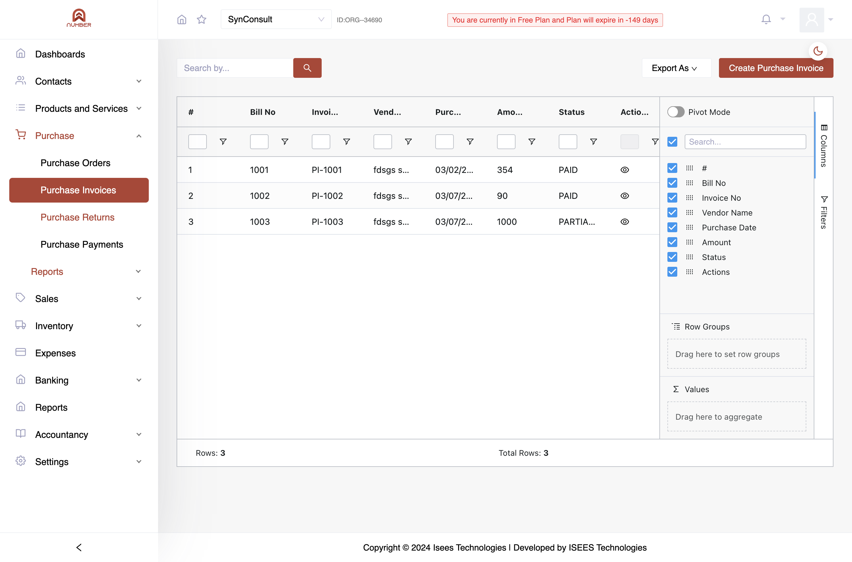 Creating Purchase Returns:Navigate to the Purchase Return Menu: