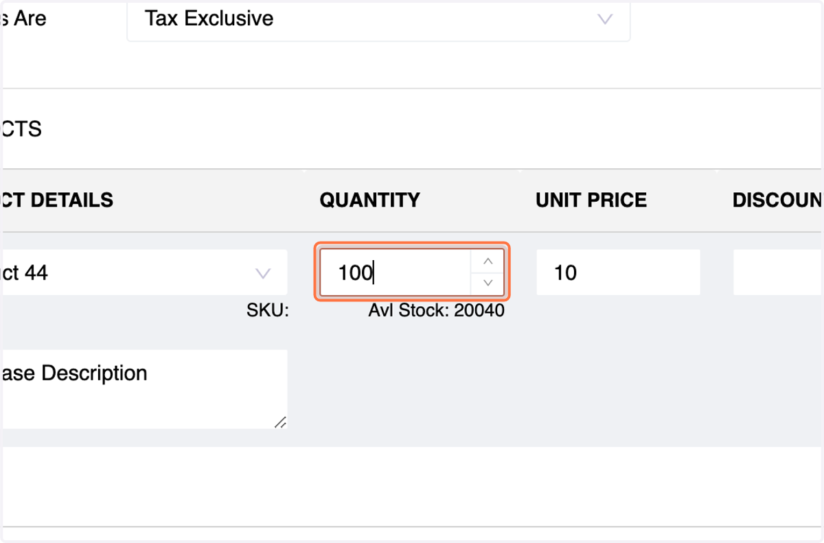 quantity, price, discounts, and terms.