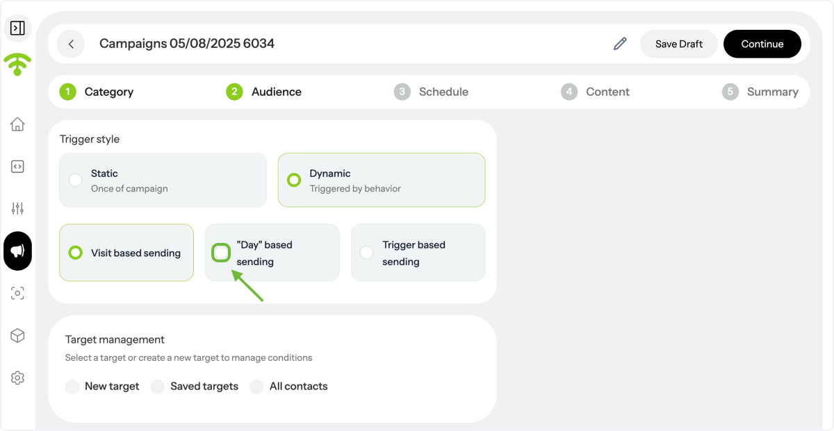 Choose Day-Based Sending