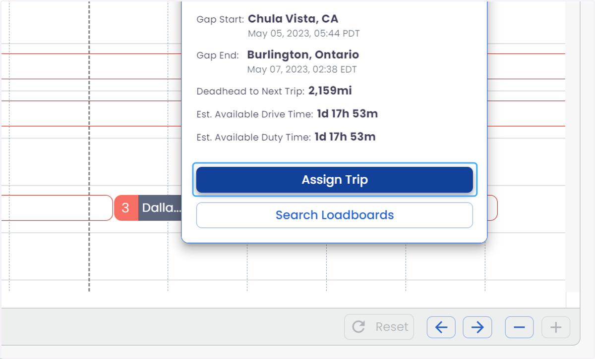 Click on Assign Trip