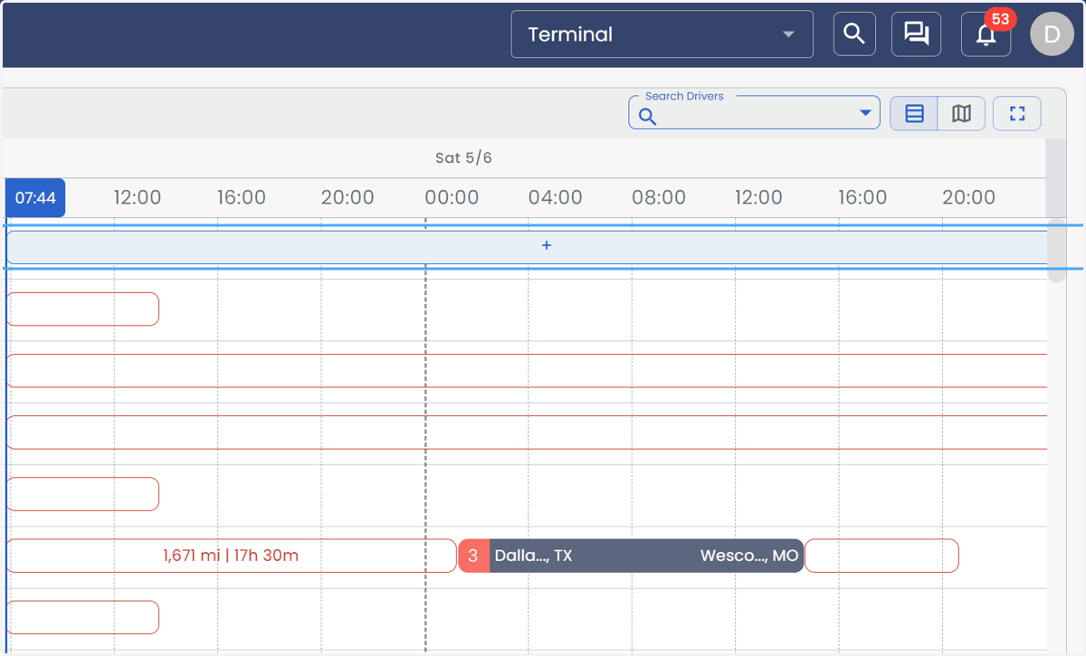 And Drivers can have a Trip assigned directly from the Gantt chart by selecting a gap in their timeline