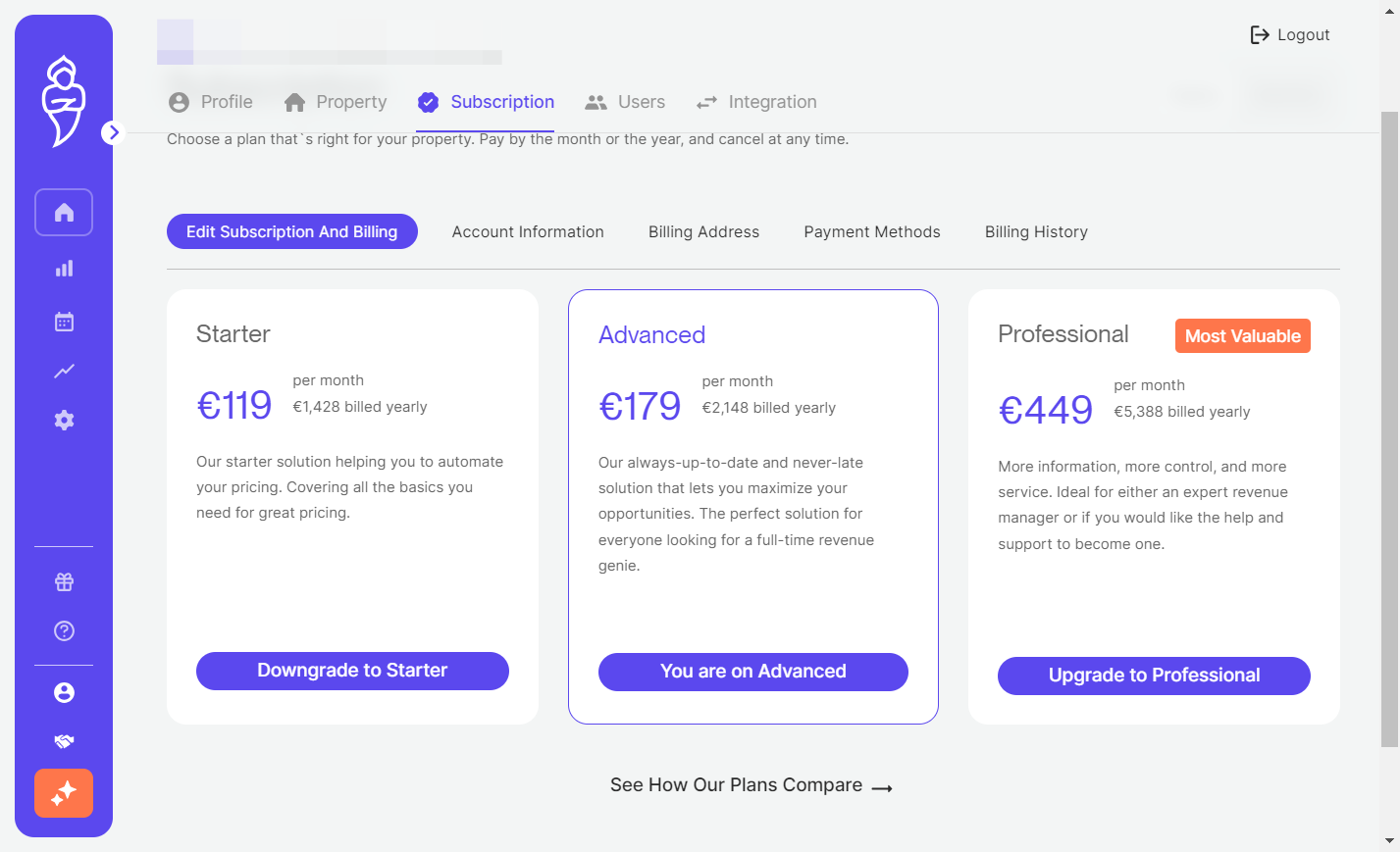 Compare and choose the appropriate plan for your property.