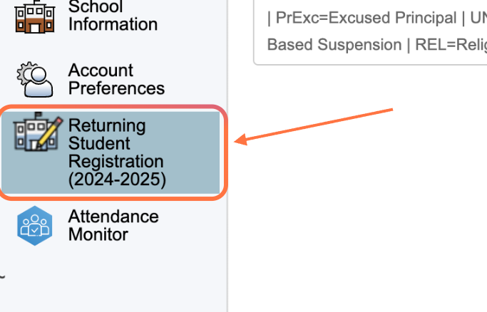 Complete the Returning Student Registration form for your next student