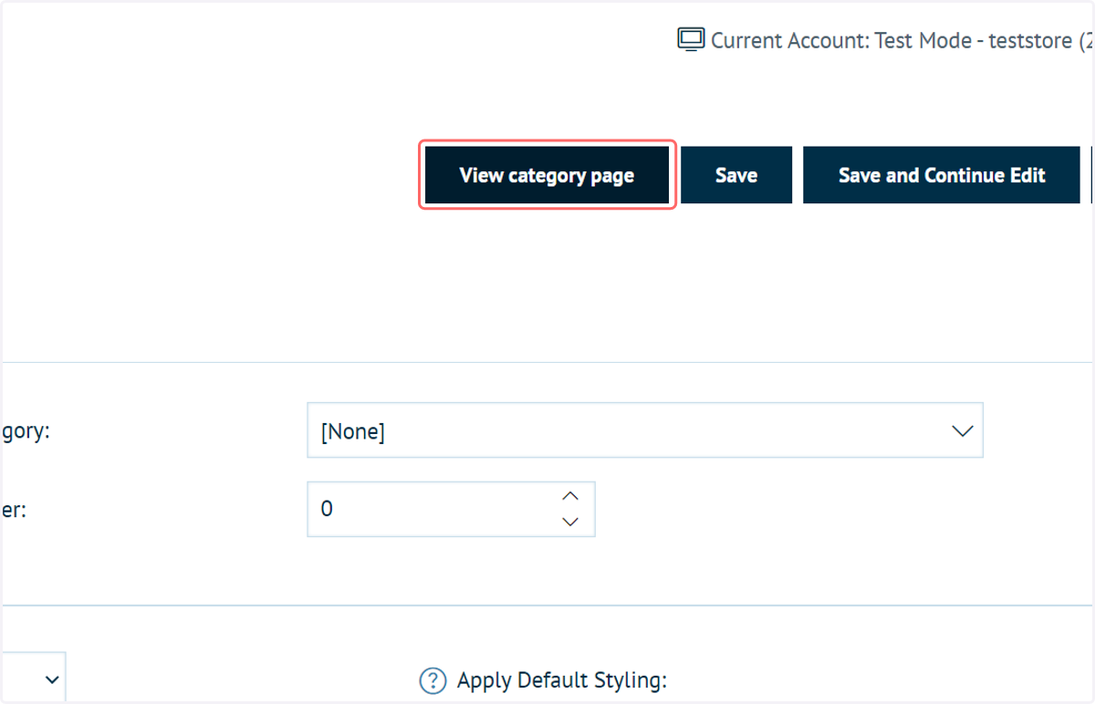 Click on View category page