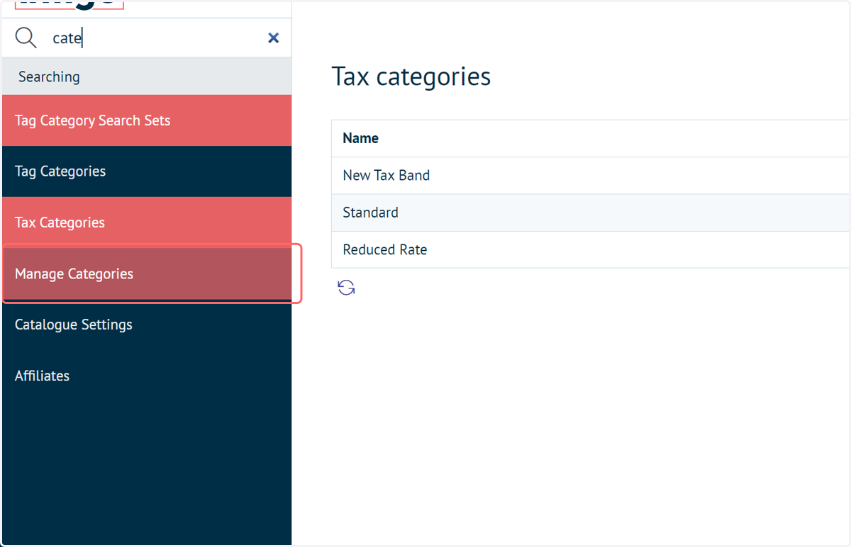 Navigate to Manage Categories and edit a category