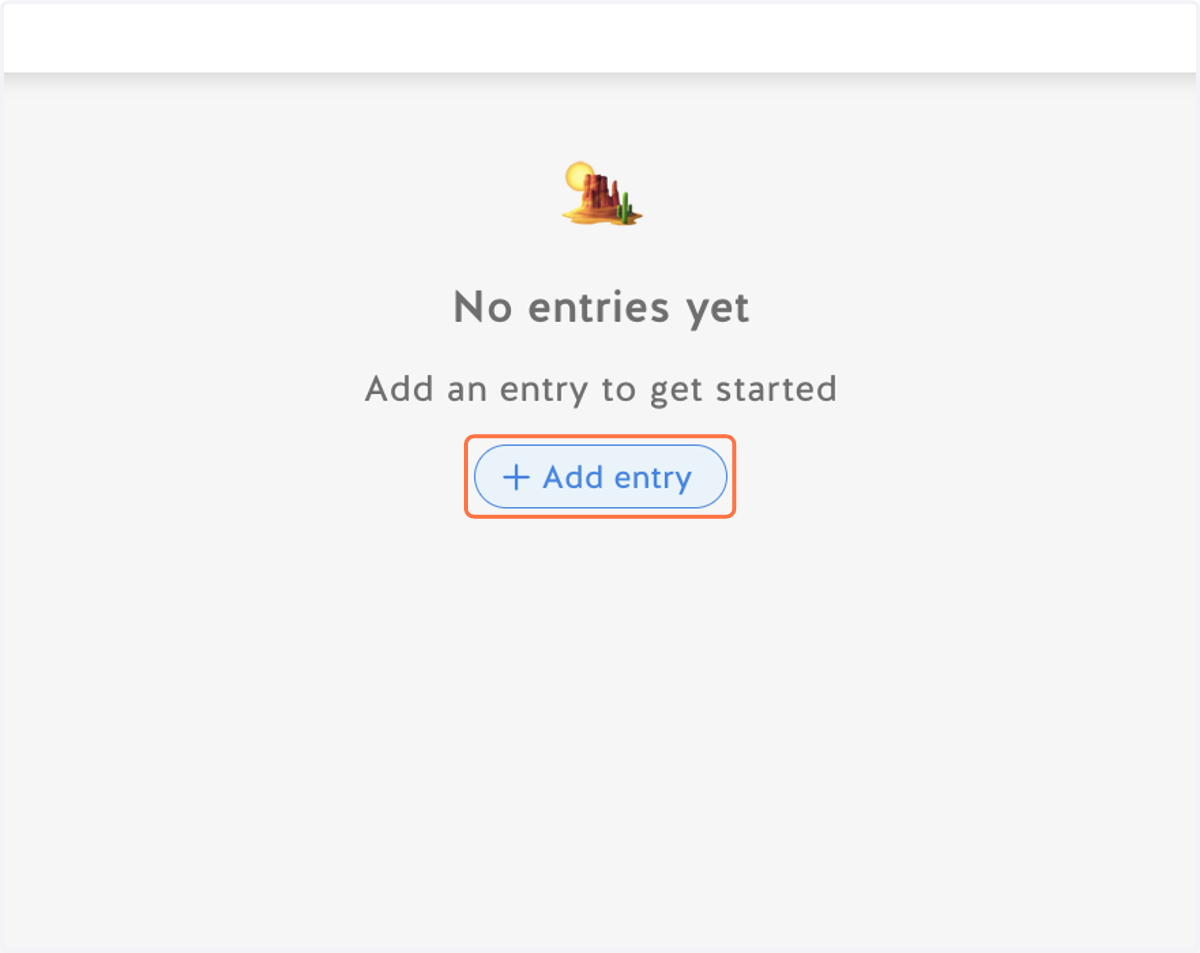 Click on Add entry