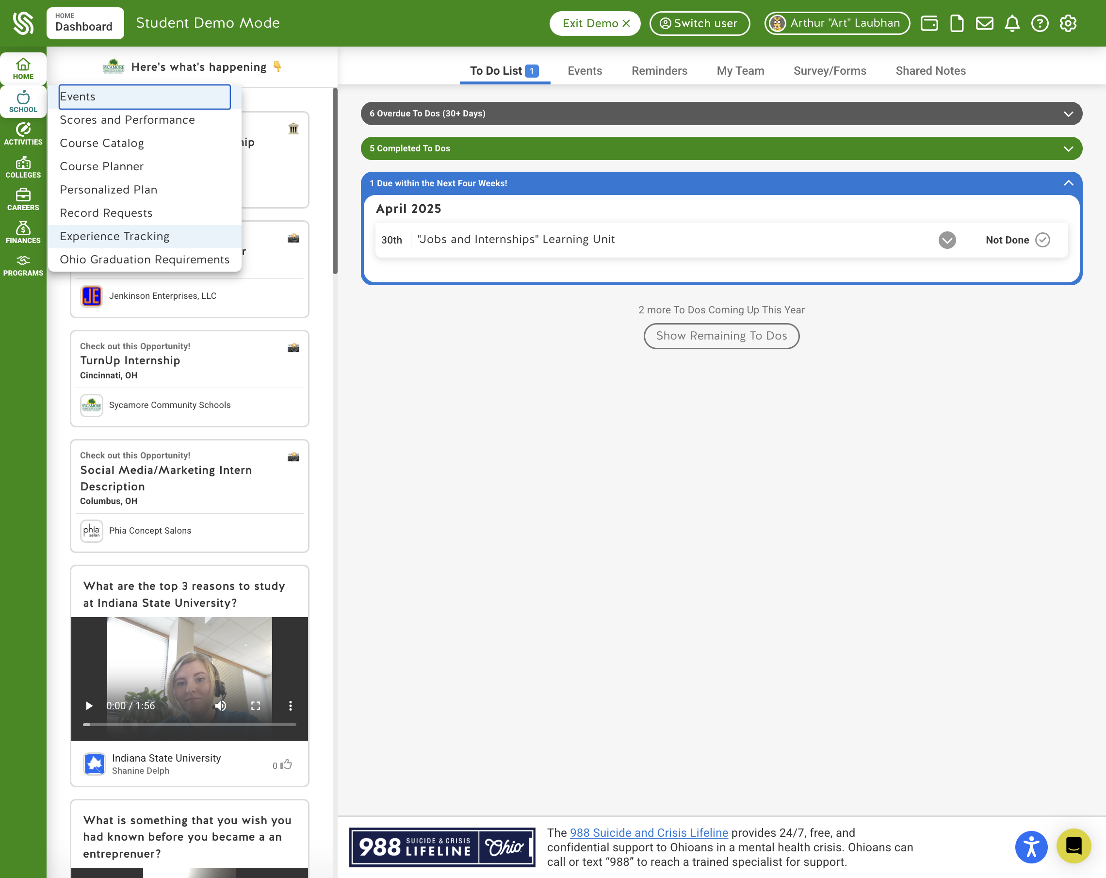 Click on Experience Tracking