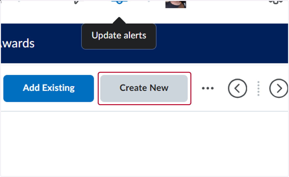 Click on Create New