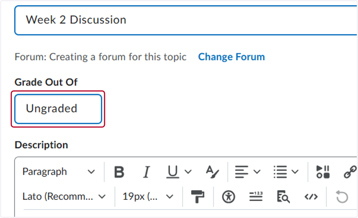 Click on Ungraded