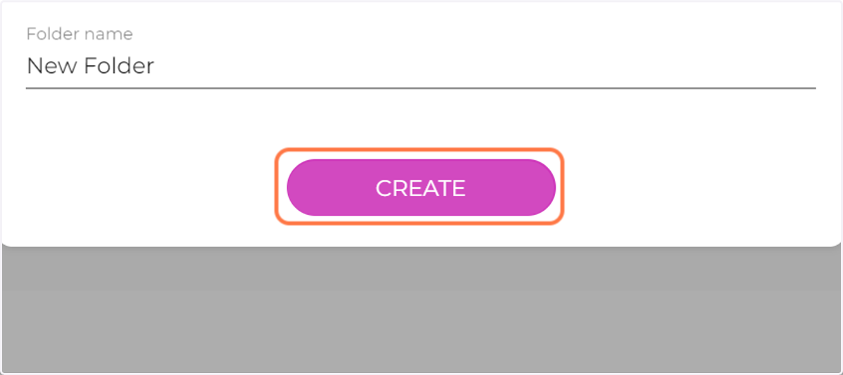 Click on CREATE