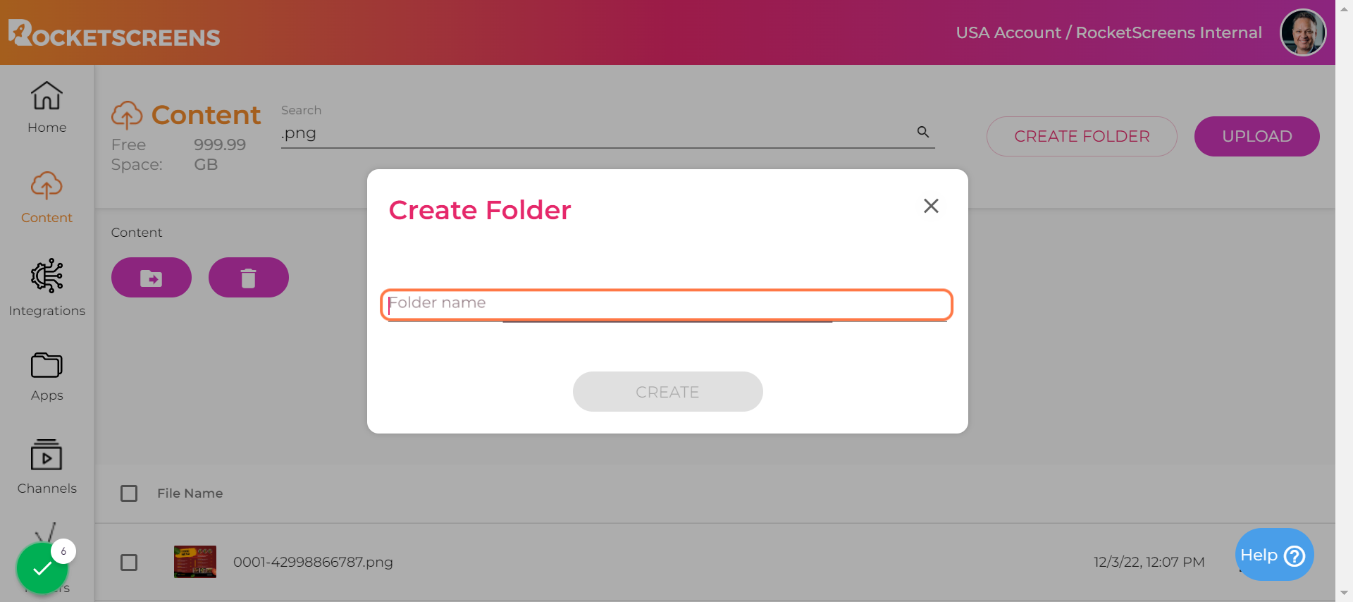 Name the folder
