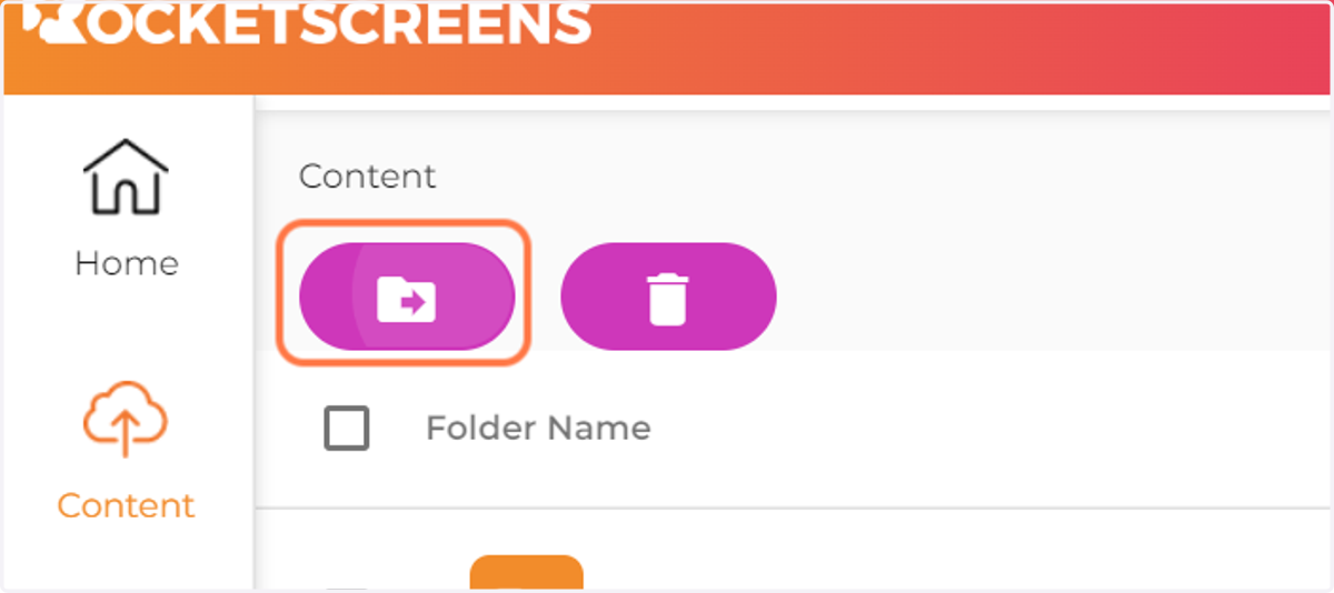 Click on the Content Move Icon to move content