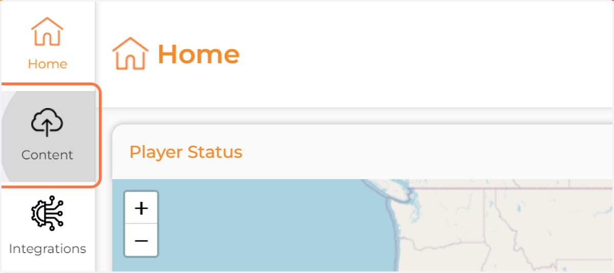 Click on Content Menu Button